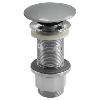 Umyvadlová výpust 5/4“, click-clack, betonová zátka, 10-80mm, šedá pololesk AS917