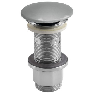 Umyvadlová výpust 5/4“, click-clack, betonová zátka, 10-80mm, šedá pololesk