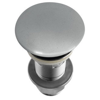 Umyvadlová výpust 5/4“, click-clack, betonová zátka, 10-80mm, šedá pololesk