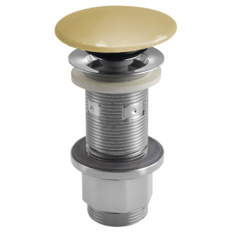 Umyvadlová výpust 5/4“, click-clack, betonová zátka, 10-80mm, žlutá pololesk AS922