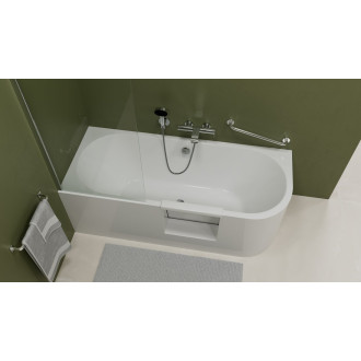 PORTAS L asymetrická vana s dvířky, 180x75x60cm, bílá