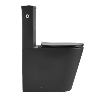 WC kombi komplet SAT Brevis černá mat vario odpad SATBRE031RTORVPBKM