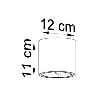 TIUBE Stropní světlo, černá SL.0697