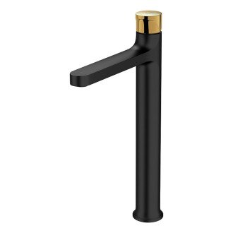 Cersanit Inverto umyvadlová stojánk. vys. černá, zlatá páka S951-303