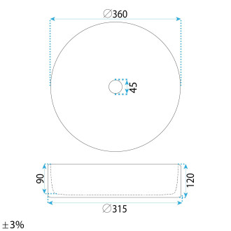 Rea Umyvadlo na desku Rea Stefania Fiori REA-U9853