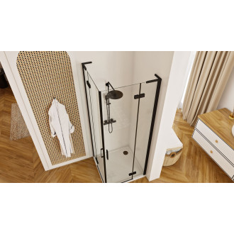 Sprchová kabina REA Hugo Double Black 100x100