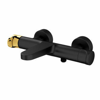 Cersanit Inverto sprchová vanová nástěnná černá, zlatá páka S951-314