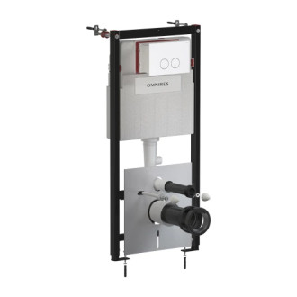 Omnires SET: STRONGFRAME podomítkový instalační modul + tlačítko, bílý mat STFWC1M-RWM