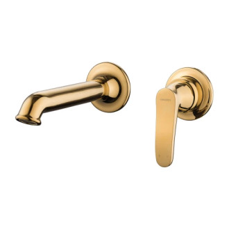 Omnires ART DECO podomítková umyvadlová baterie, zlatá lesk AD5115GL