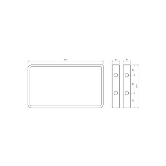 reling mocujący, chrom połysk