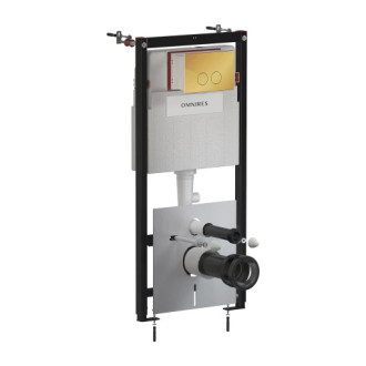 Omnires STRONGFRAME + MINIMAL podomítkový WC set s ECO splach, zlatá lesk STFWCECO1M-RGL
