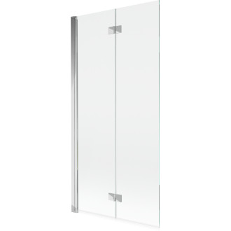 Vanová zástěna Mexen Mist 2-křídlá levá 90 x 150 cm, průhledná, chrom - 8A9-090-002-01-00-L