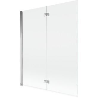 Vanová zástěna Mexen Mist 2-křídlá levá 140 x 150 cm, průhledná, chrom - 8A9-140-002-01-00-L