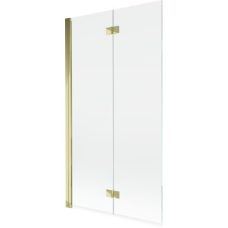 Mexen Mist vanová zástěna 2-křídlá levá 100 x 150 cm, průhledná, zlatá - 8A9-100-002-50-00-L