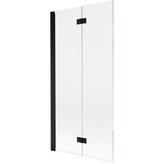 Vanová zástěna Mexen Mist 2-křídlá levá 90 x 150 cm, průhledná, černá - 8A9-090-002-70-00-L