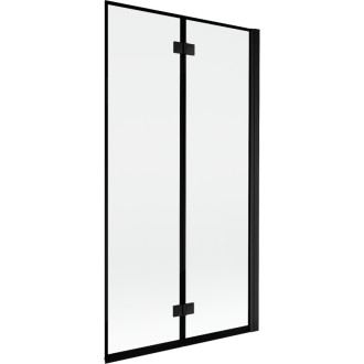 Mexen Mist vanová zástěna 2-křídlá pravá 100 x 150 cm, černý rám, černá - 8A9-100-002-70-70-P