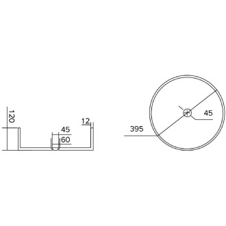 Umyvadlo Mexen Eiva ze skla na desku 39 x 39 cm, průhledné - 24163900