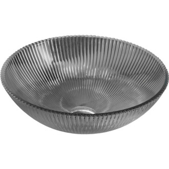 Skleněné umyvadlo Mexen Zuri na desku 39 x 39 cm, černé - 24193970