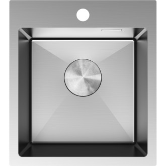 Jednodřezový ocelový dřez Mexen Solix 400 x 450 mm, nerezová ocel - 6401401000-01