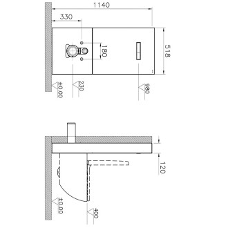 Vitrus VITRA přední spodní sklo bílé 437251YP