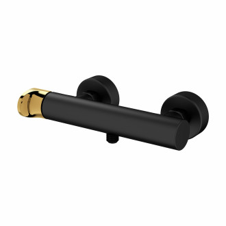 Cersanit Inverto sprchová nástěnná černá, zlatá páka S951-290