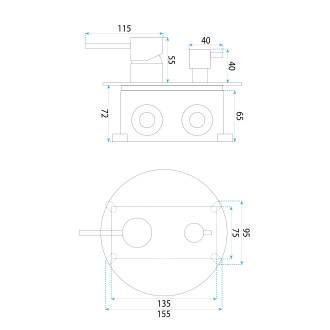 Podomítková sprchová sada Rea Foster Brush Nickel + BOX