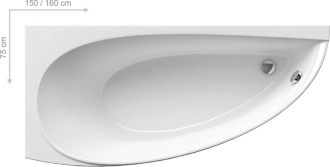 Ravak Vana AVOCADO 160 P snowwhite CH01000000