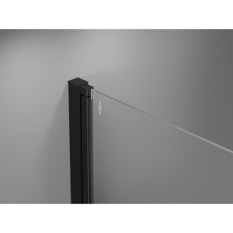Mexen Mist-F Duo skládací sprchový kout pravý 110 x 120 cm, černý rám, černá - 8A6-110L-120P-70-70