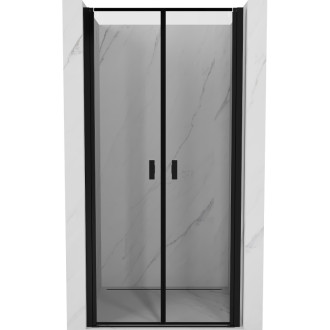 Sprchové dveře Mexen Mist s otočným mechanismem 70 cm, černý rám, černé - 8A7-070-000-70-70