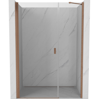 Sprchové dveře Mexen Mist-B s otočnými dveřmi 120 cm, průhledné, kartáčovaná měď - 8A2-120-001-65-00