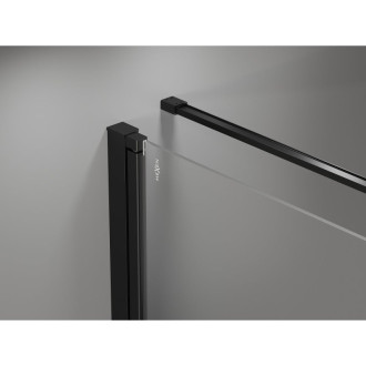 Sprchový kout Mexen Mist-B s pravým pantem 70 x 100 cm, černý rám, černá - 8A2T-070-100-70-70-P