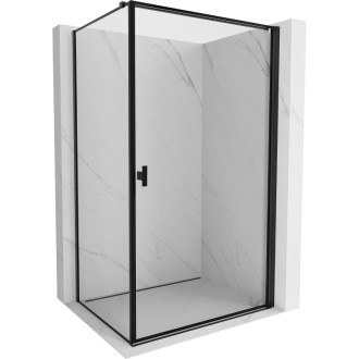 Sprchový kout Mexen Mist-B s pravým pantem 90 x 110 cm, černý rám, černá - 8A2T-090-110-70-70-P