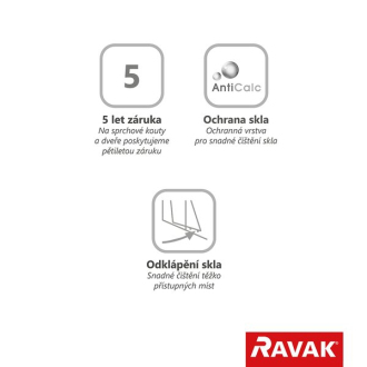 Ravak BLSRV2-90 bright alu+Transparent X1LM70C00Z1