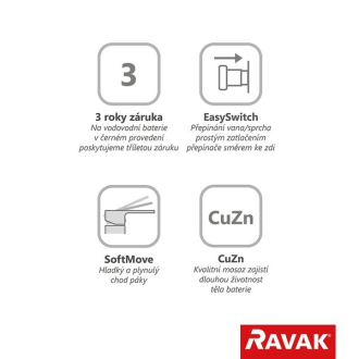 Ravak TD F 065.20 Podomítková s přepínačem pro R-box, black X070158
