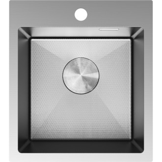Jednodřezový ocelový dřez Mexen Solix 400 x 450 mm, nerezová ocel HC - 6401401000-01HC