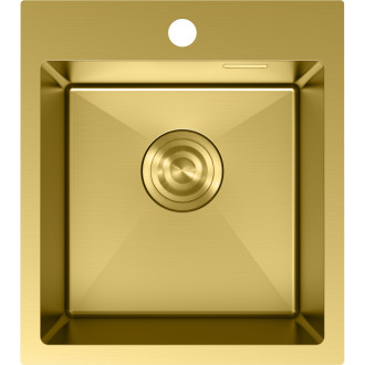 Jednodřezový ocelový dřez Mexen Solix 400 x 450 mm, zlatý - 6401401000-55
