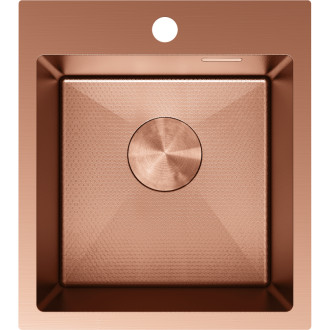Jednodřezový ocelový dřez Mexen Solix 400 x 450 mm, měděná HC - 6401401000-65HC