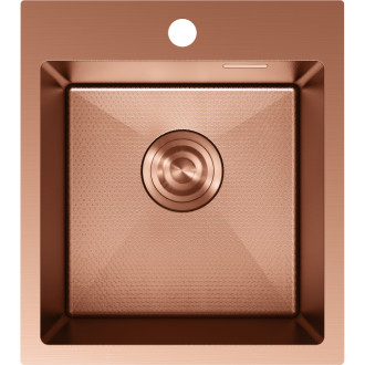 Jednodřezový ocelový dřez Mexen Solix 400 x 450 mm, měděná HC - 6401401000-65HC