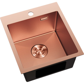 Jednodřezový ocelový dřez Mexen Solix 400 x 450 mm, měděná HC - 6401401000-65HC