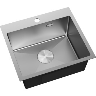 Jednodřezový ocelový dřez Mexen Solix 500 x 450 mm, nerezová ocel - 6402501000-01