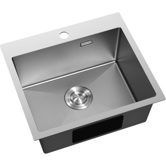 Jednodřezový ocelový dřez Mexen Solix 500 x 450 mm, nerezová ocel HC - 6402501000-01HC