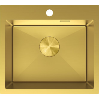 Jednodřezový ocelový dřez Mexen Solix 500 x 450 mm, zlatý - 6402501000-55