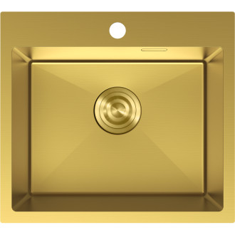Jednodřezový ocelový dřez Mexen Solix 500 x 450 mm, zlatý - 6402501000-55