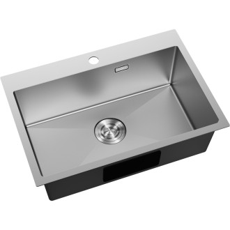 Jednodřezový ocelový dřez Mexen Solix 650 x 450 mm, nerezová ocel - 6403651000-01