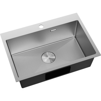 Jednodřezový ocelový dřez Mexen Solix 650 x 450 mm, nerezová ocel HC - 6403651000-01HC