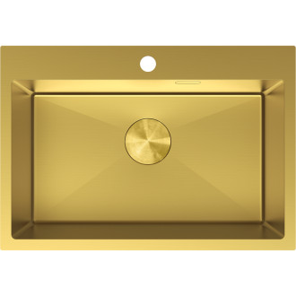 Jednodřezový ocelový dřez Mexen Solix 650 x 450 mm, zlatý - 6403651000-55