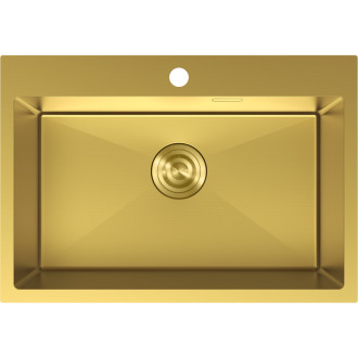 Jednodřezový ocelový dřez Mexen Solix 650 x 450 mm, zlatý - 6403651000-55
