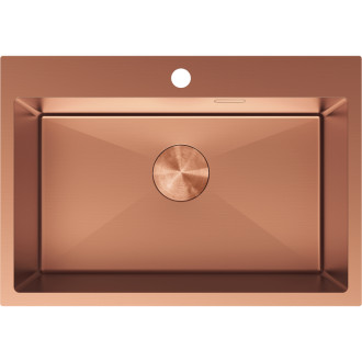 Jednodřezový ocelový dřez Mexen Solix 650 x 450 mm, měď - 6403651000-65