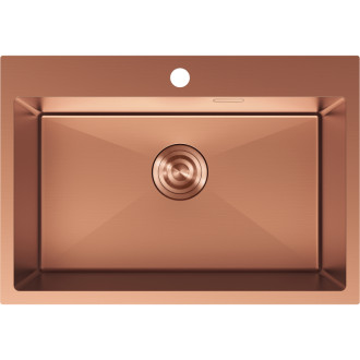 Jednodřezový ocelový dřez Mexen Solix 650 x 450 mm, měď - 6403651000-65