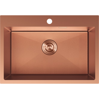Jednodřezový ocelový dřez Mexen Solix 650 x 450 mm, měděná HC - 6403651000-65HC